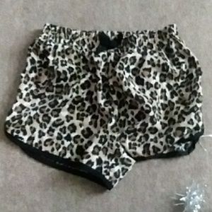 Black Cheeta Shorts